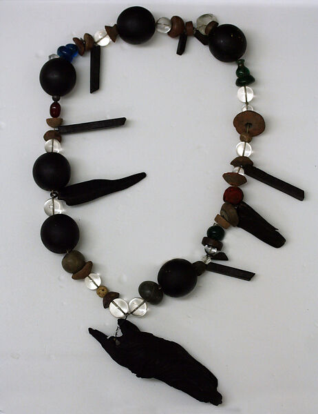 Necklace, Louise Nevelson (American (born Ukraine), Kiev 1899–1988 New York), stone, wood, glass, American 