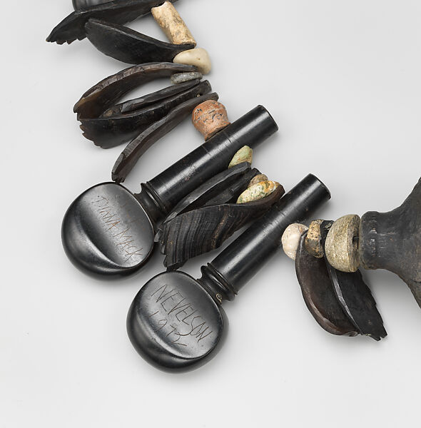 Necklace, Louise Nevelson (American (born Ukraine), Kiev 1899–1988 New York), wood, stone, horn, American