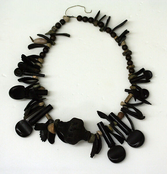 Necklace, Louise Nevelson (American (born Ukraine), Kiev 1899–1988 New York), wood, stone, horn, American 