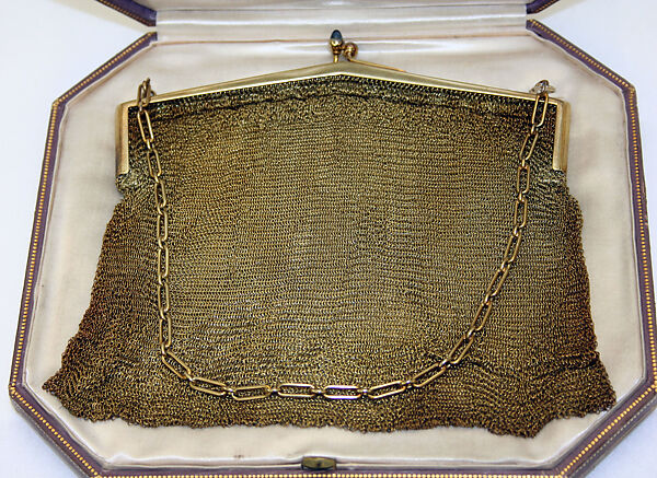 Bag, Tiffany &amp; Co. (American, New York, NY, 1837–present), gold, American