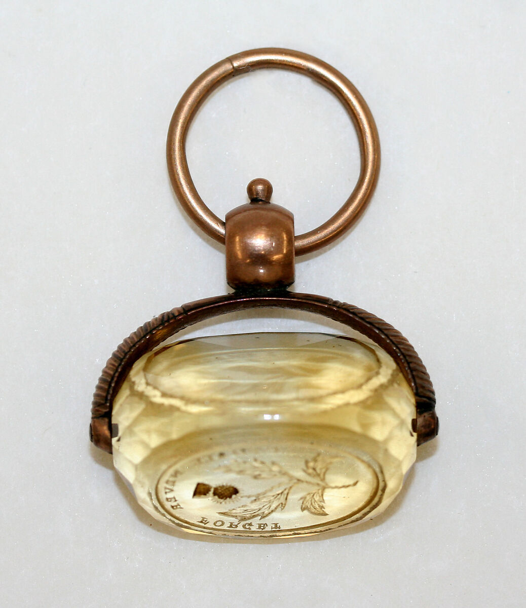 Seal, gold-cased metal, quartz, probably British