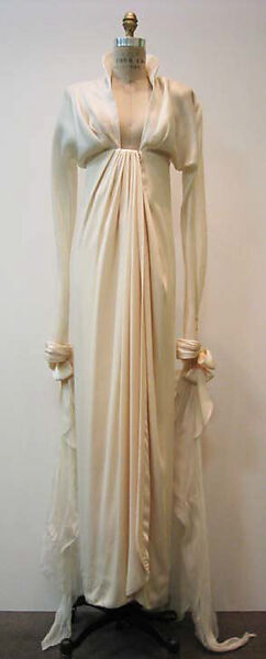 Evening dress, Emanuel Ungaro (French, 1933–2019), silk, metal, glass, rhinestone, French 