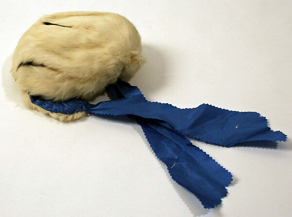 Ensemble, silk, wool, ermine fur, American