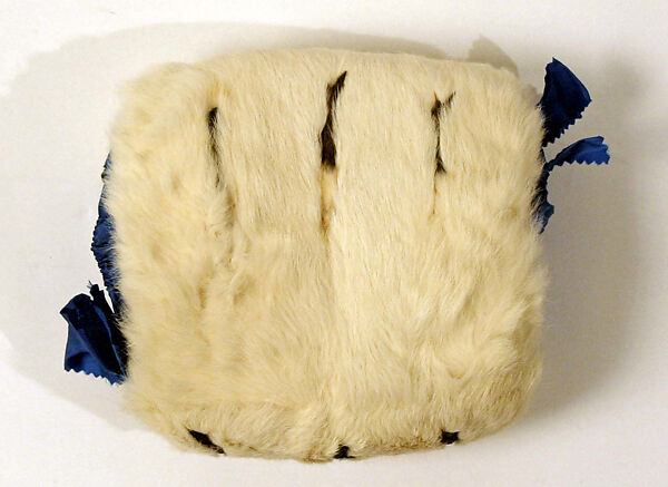 Ensemble, silk, wool, ermine fur, American