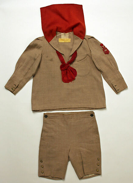 Sailor suit, wool, silk, cotton, American 