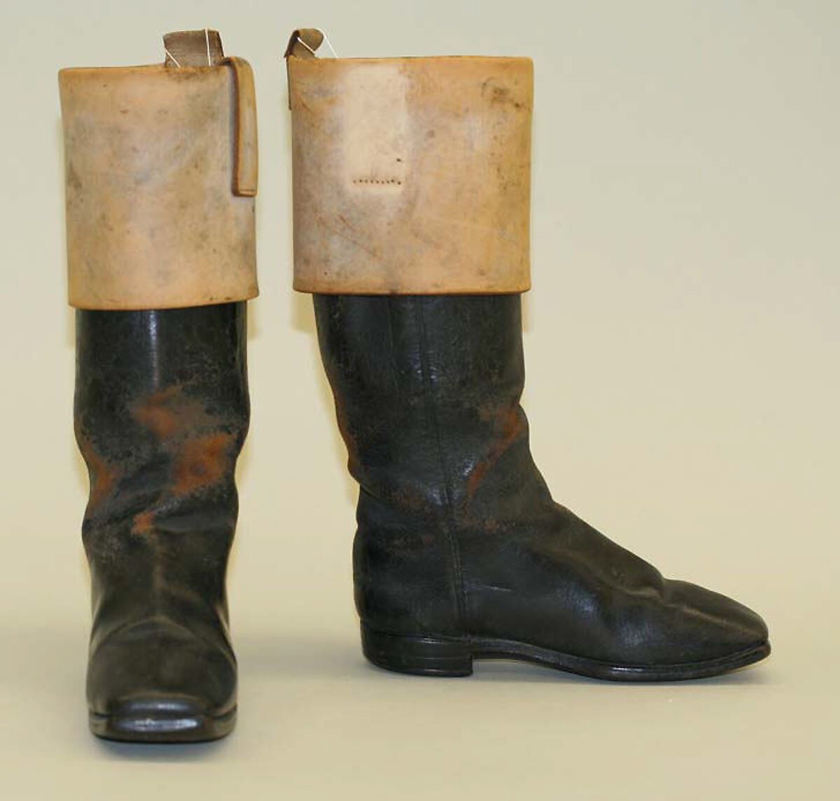 Hunting ensemble, wool, linen, silk, leather, British