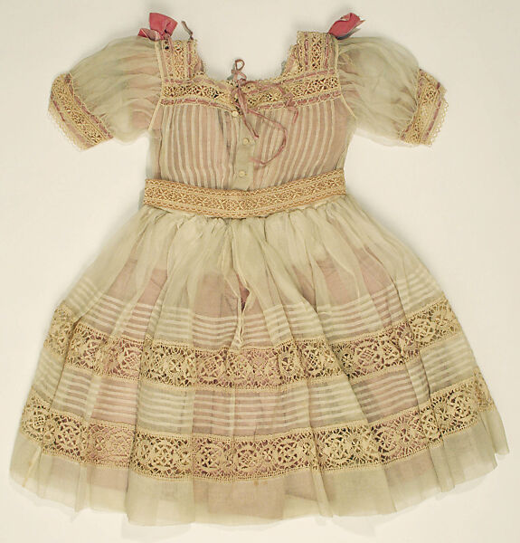 Dress, cotton, silk, American