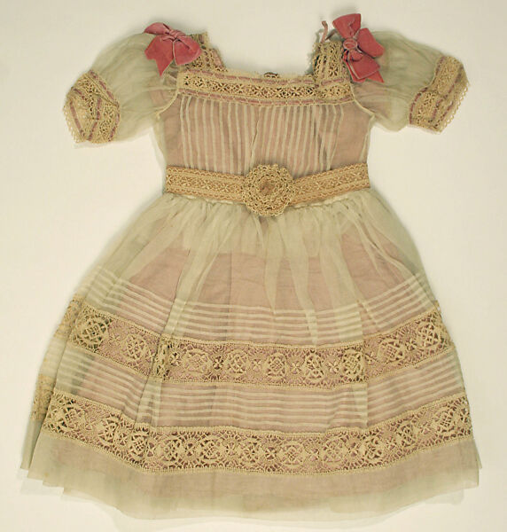 Dress, cotton, silk, American 