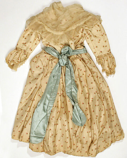 Bridesmaid ensemble, silk, straw, French