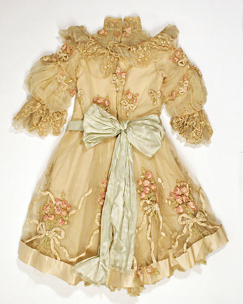 Bridesmaid ensemble, (a) Attributed to House of Paquin (French, 1891–1956), silk, straw, French