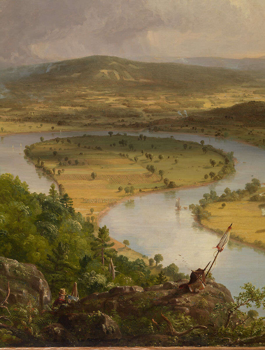 View from Mount Holyoke, Northampton, Massachusetts, after a Thunderstorm—The Oxbow, Thomas Cole (American, Lancashire 1801–1848 Catskill, New York), Oil on canvas, American