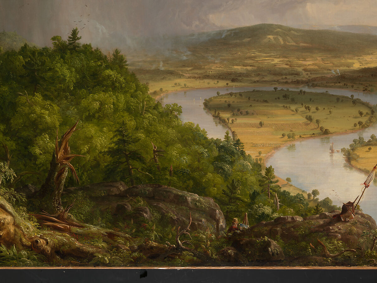 View from Mount Holyoke, Northampton, Massachusetts, after a Thunderstorm—The Oxbow, Thomas Cole (American, Lancashire 1801–1848 Catskill, New York), Oil on canvas, American