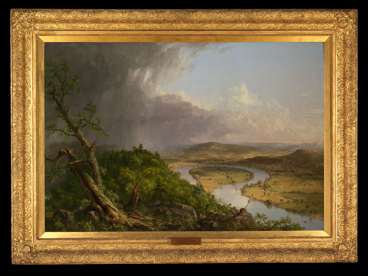 View from Mount Holyoke, Northampton, Massachusetts, after a Thunderstorm—The Oxbow, Thomas Cole (American, Lancashire 1801–1848 Catskill, New York), Oil on canvas, American