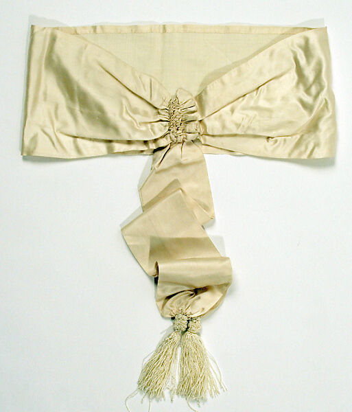Ensemble, cotton, silk, leather, American