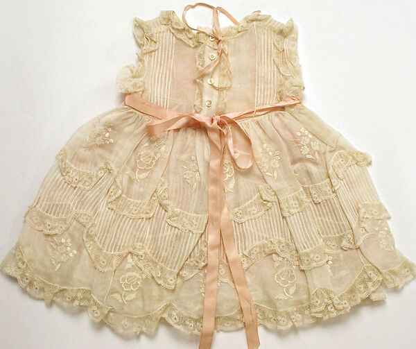 Ensemble, cotton, silk, European