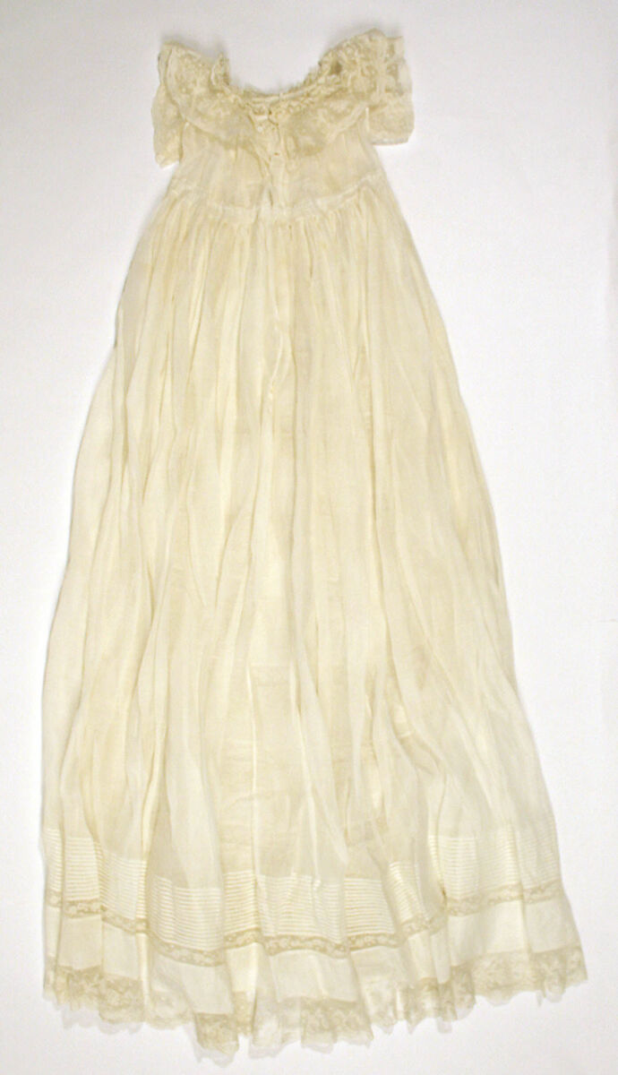 Christening dress, linen, American or European
