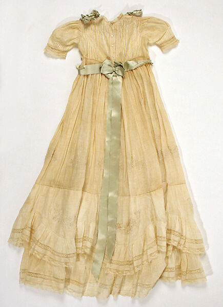 Christening ensemble, linen, American
