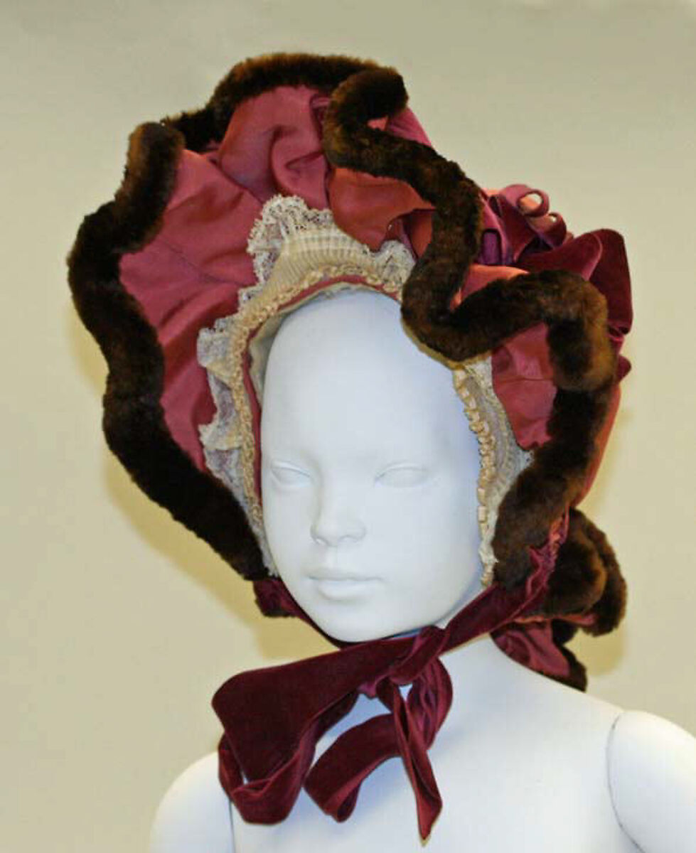 Ensemble, wool, fur, silk, American