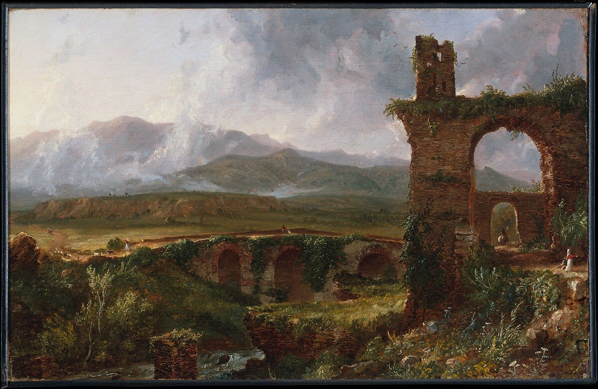 A View near Tivoli (Morning), Thomas Cole (American, Lancashire 1801–1848 Catskill, New York), Oil on canvas, American 