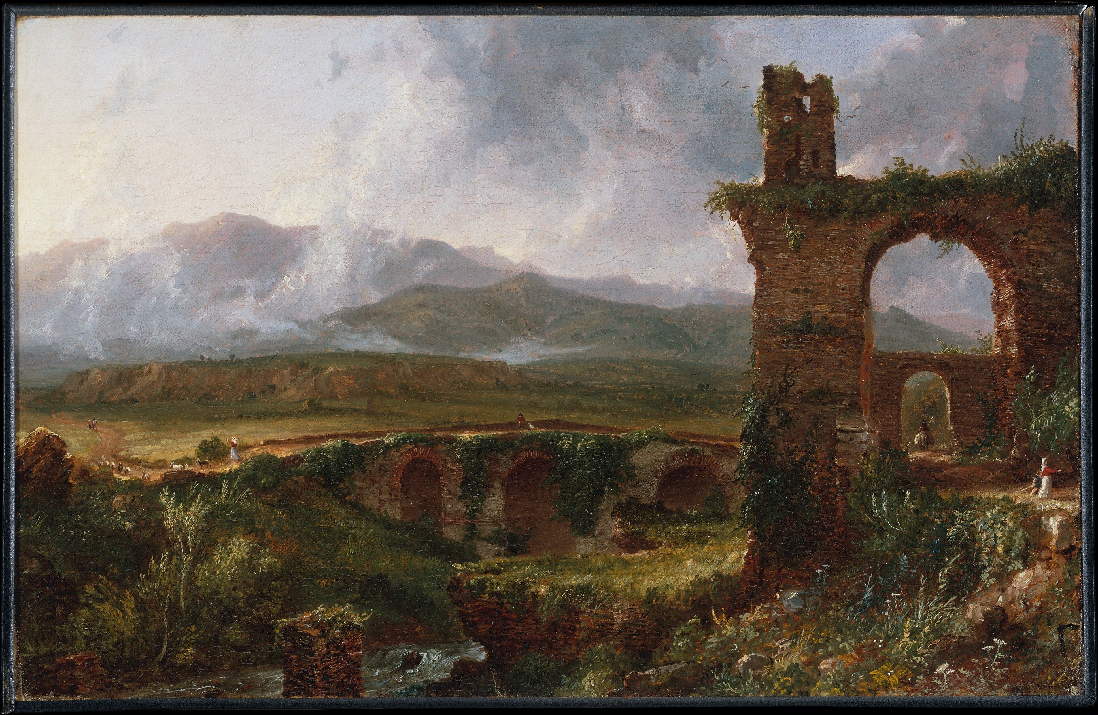 Thomas Cole - A View near Tivoli (Morning) - American - The