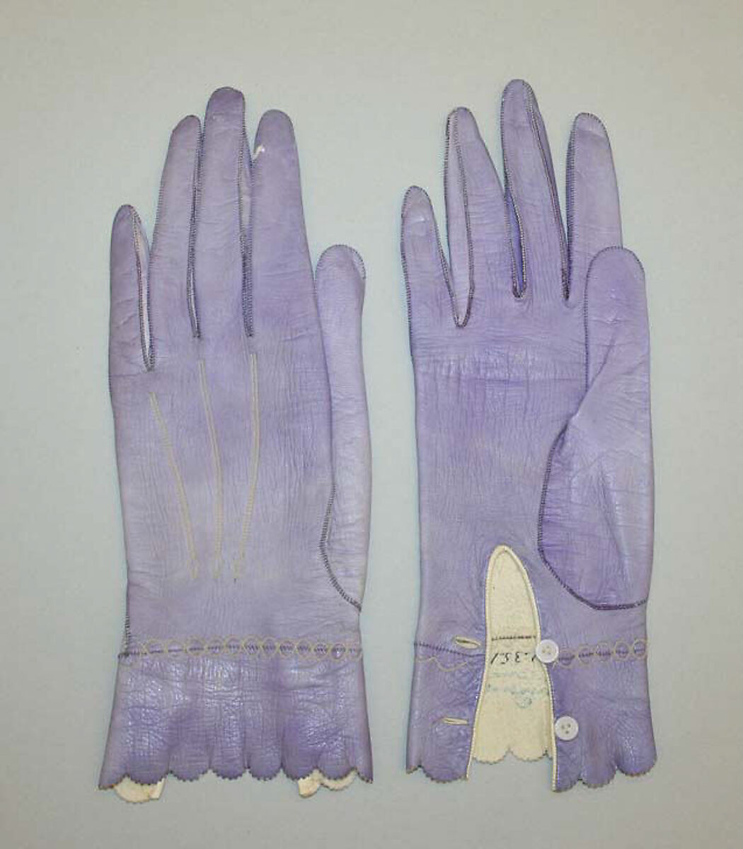 Gloves, Alexandrine (French), leather, French 