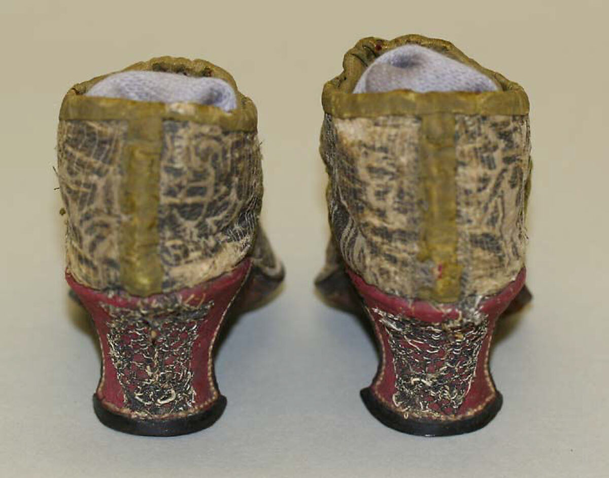 Shoes, silk, probably French