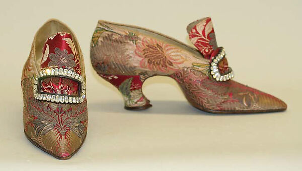 Pumps, Pierre Yantorny (Italian, 1874–1936), (a, b) silk; (c–h) wood, French 