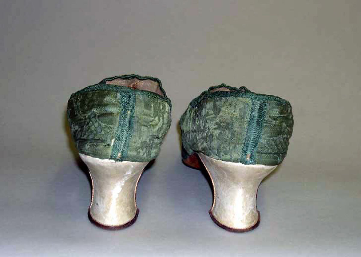 Slippers, silk, British