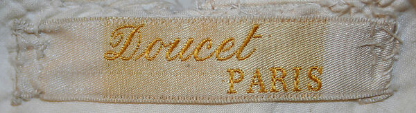 Suit, Jacques Doucet (French, Paris 1853–1929 Paris), cotton, French