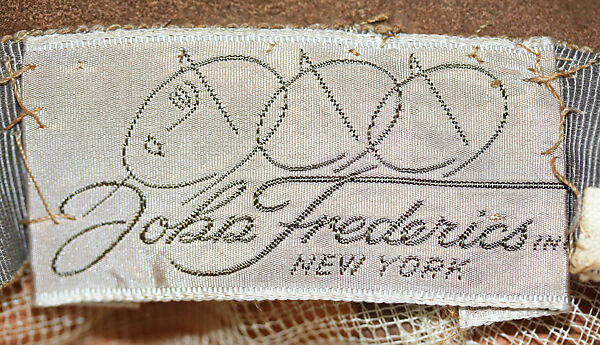 Slouch hat, John-Frederics, Inc. (American, 1929–1948), leather, feathers, rayon, American