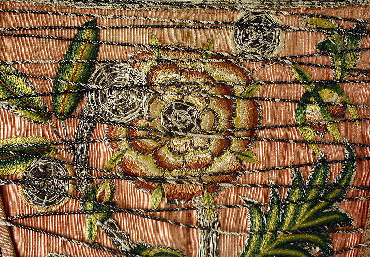Stomacher, silk, British