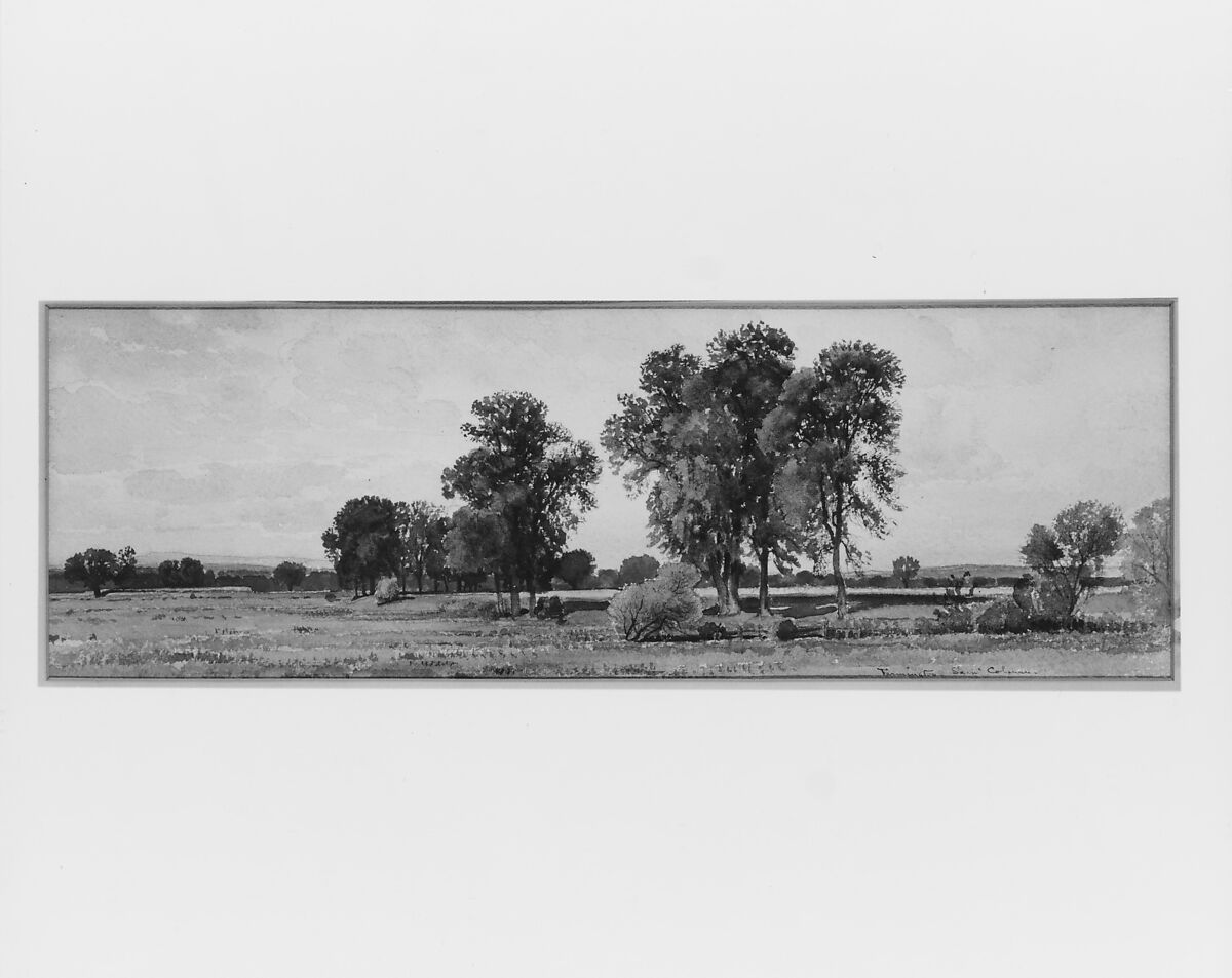 Farmington, Samuel Colman (American, Portland, Maine 1832–1920 New York), Watercolor and graphite on off-white wove paper, American