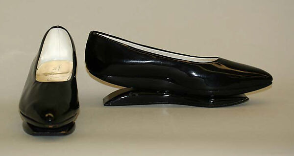 Shoes, Herbert Levine Inc. (American, founded 1949), leather, plastic (cellulose nitrate), wood, American 