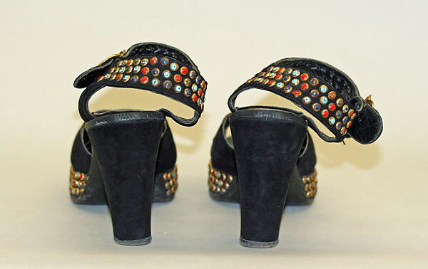 Shoes, Cangemi, Inc., leather, metal, glass, American