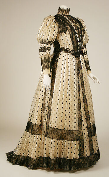 Dress, Rouff (French, 1844–1914), silk, French 