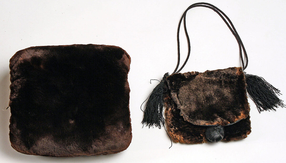 Skating ensemble, wool, fur, steel, American