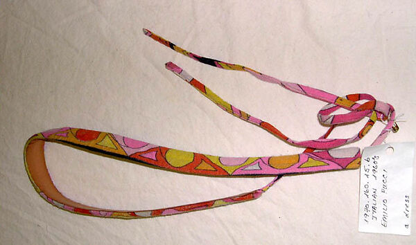 Dress, Emilio Pucci (Italian, Florence 1914–1992), wool, Italian