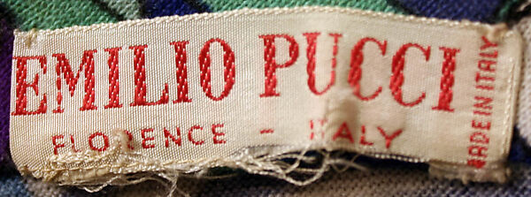 Dress, Emilio Pucci (Italian, Florence 1914–1992), [no medium available], Italian