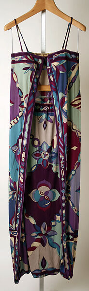 Evening dress, Emilio Pucci (Italian, Florence 1914–1992), silk, plastic (foam), Italian 