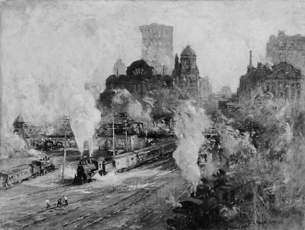 Grand Central Station, Colin Campbell Cooper (American, Philadelphia, Pennsylvania 1856–1937 Santa Barbara, California), Oil on canvas, American