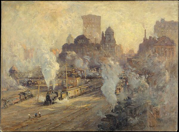 Grand Central Station, Colin Campbell Cooper (American, Philadelphia, Pennsylvania 1856–1937 Santa Barbara, California), Oil on canvas, American 