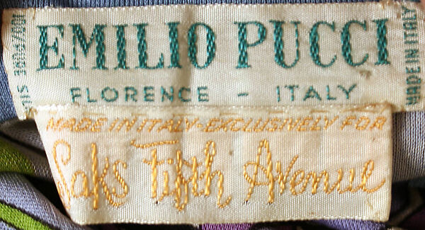 Evening dress, Emilio Pucci (Italian, Florence 1914–1992), silk, Italian