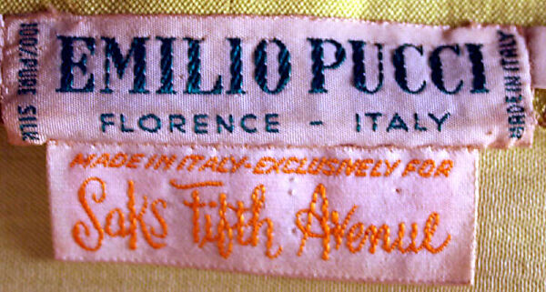 Loungewear, Emilio Pucci (Italian, Florence 1914–1992), silk, Italian