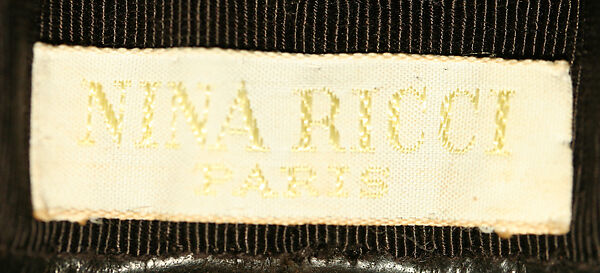 Hat, Nina Ricci (French, founded 1932), leather, metal, French