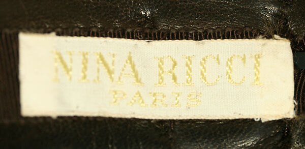 Hat, Nina Ricci (French, founded 1932), leather, metal, French