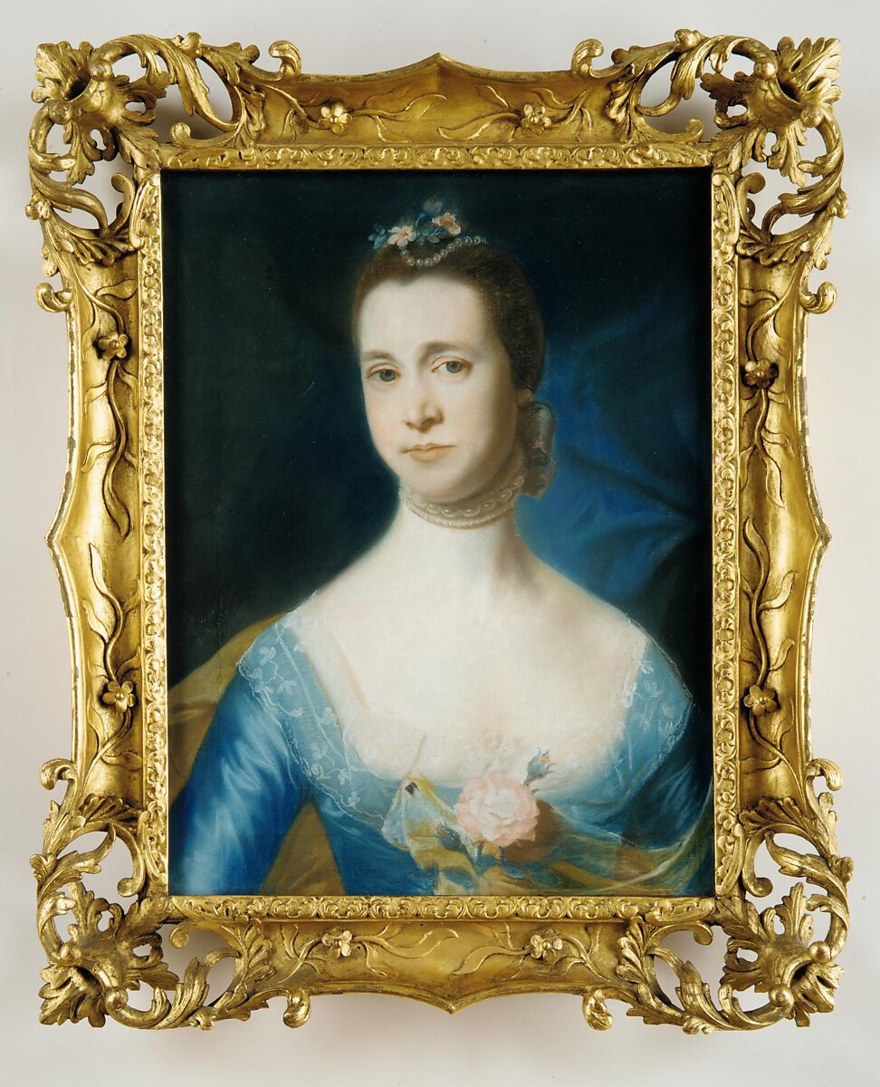 Mrs. Edward Green (Mary Storer), John Singleton Copley (American, Boston, Massachusetts 1738–1815 London), Pastel on laid paper, mounted on canvas, American