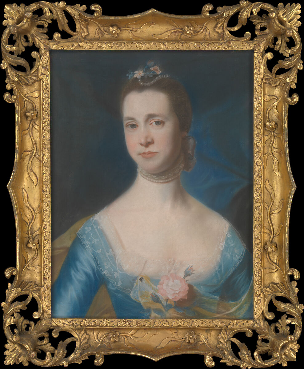 Mrs. Edward Green (Mary Storer), John Singleton Copley (American, Boston, Massachusetts 1738–1815 London), Pastel on laid paper, mounted on canvas, American