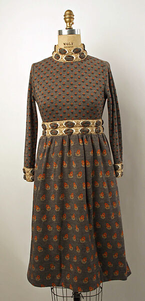 Dress, Hardy Amies (British, 1909–2003), wool, hemp, metal, British 