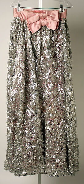 Evening dress, Sarmi, Silk, metallic, American