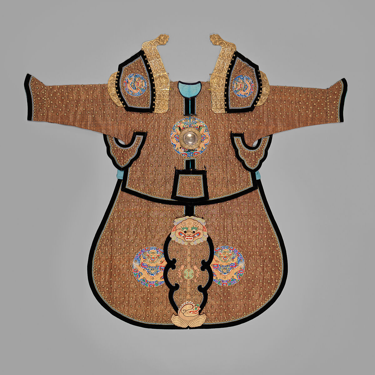 Armor with Archery Equipment and Box, Textile (silk), copper alloy, steel, gold, silver, wood, leather, lacquer, paper, pigment, Chinese